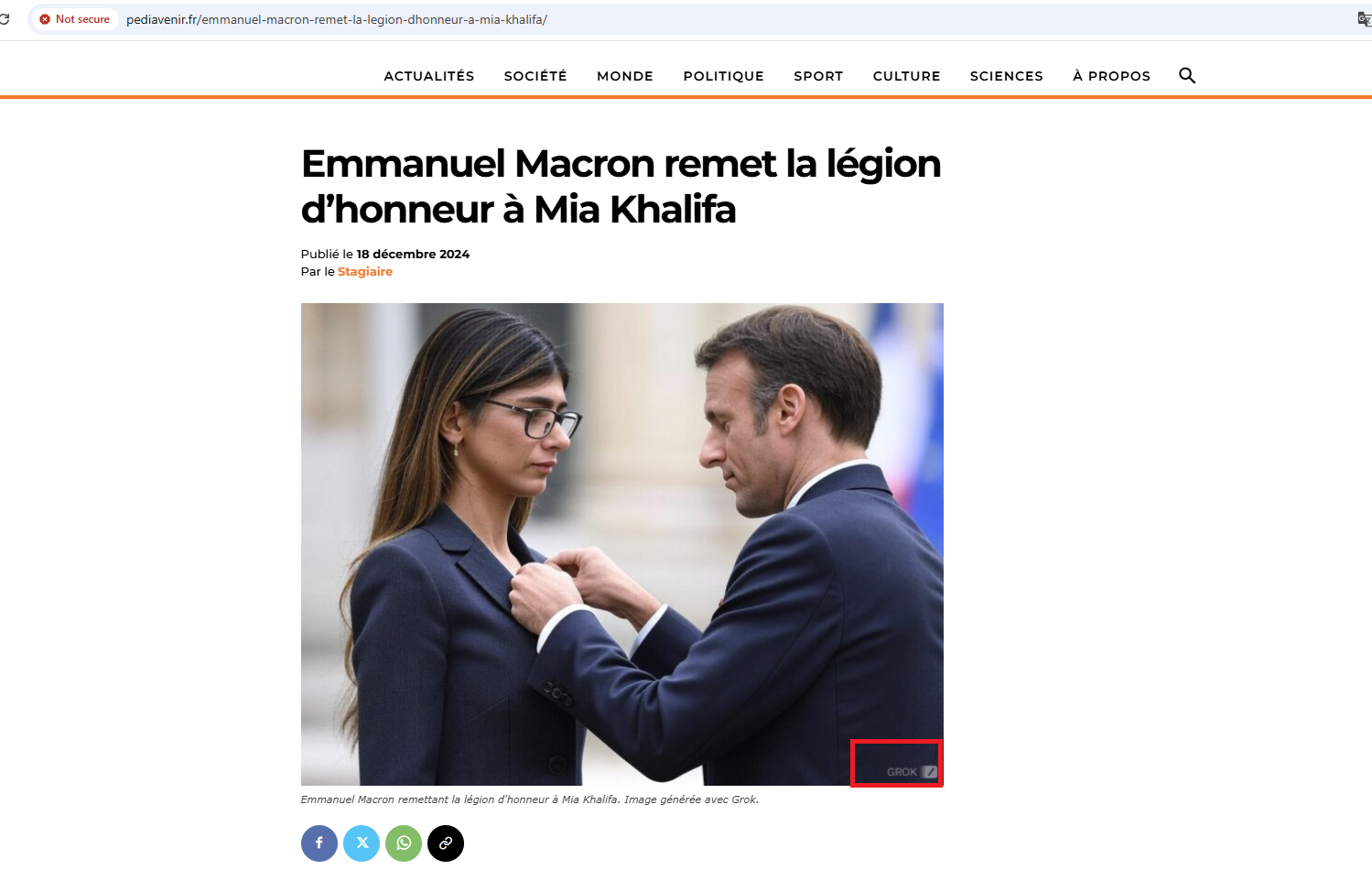 الصورة منشورة في موقع pediavenir في 18 كانون الاول 2024