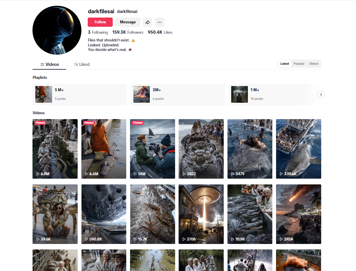 لقطة للحساب في تيك توك