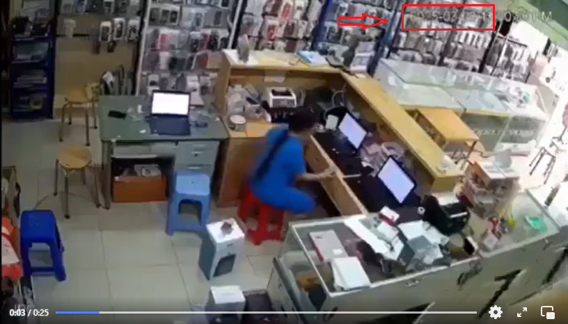 التاريخ الظاهر على الفيديو المتناقل