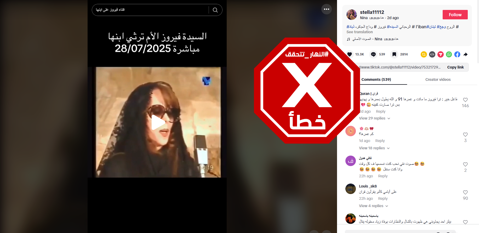 لقطة من الفيديو المتناقل بالمزاعم الخاطئة (تيك توك)