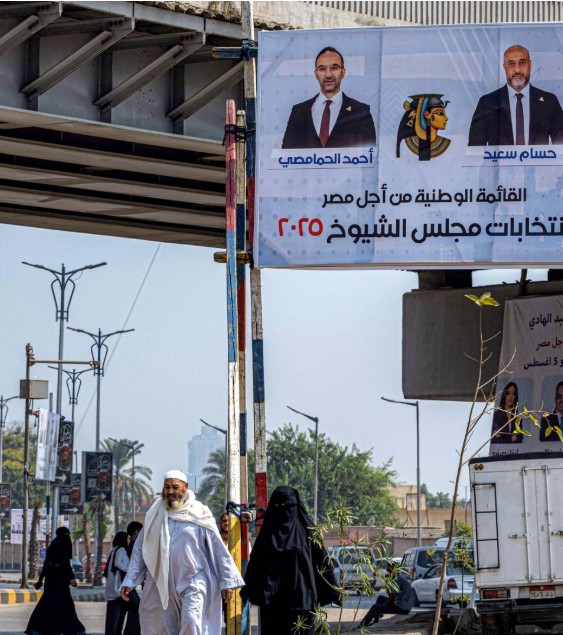 لافتة انتخابية في الجيزة (ا ف ب)