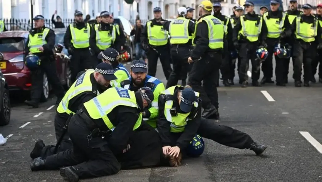 مظاهرة لبالستاين أكشن (مواقع).