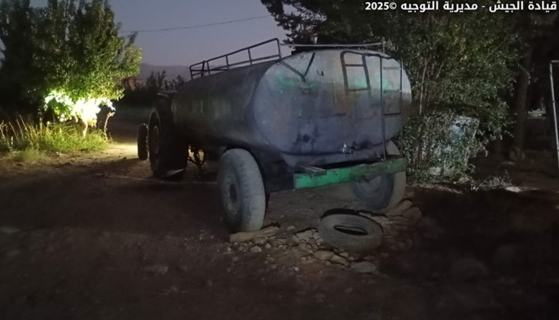 محطة محروقات تمت مداهمتها (الجيش اللبناني).