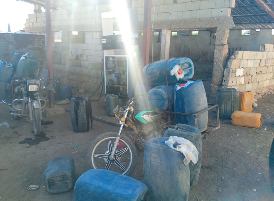 محطة محروقات تمت مداهمتها (الجيش اللبناني).