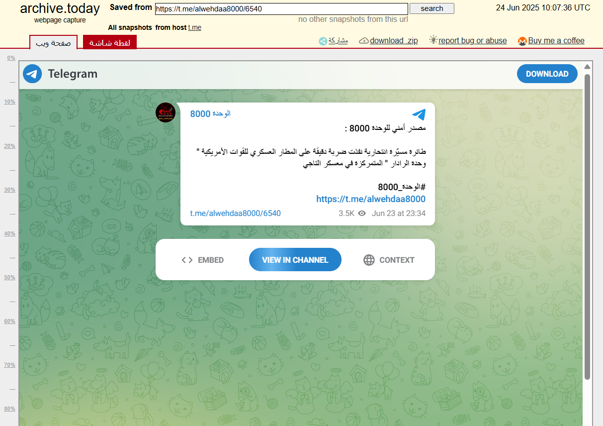 لقطة لمنشور 