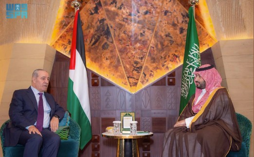 ولي العهد السعودي ونائب رئيس دولة فلسطين (واس)