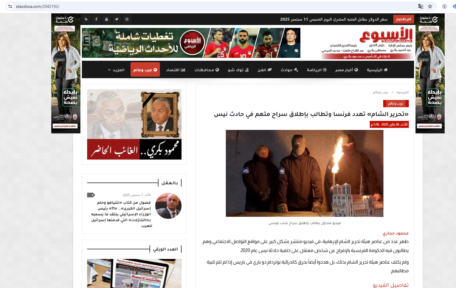 لقطة من الفيديو منشورة في موقع 