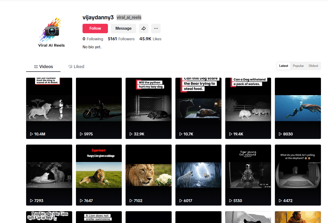 لقطة للحساب في تيك توك