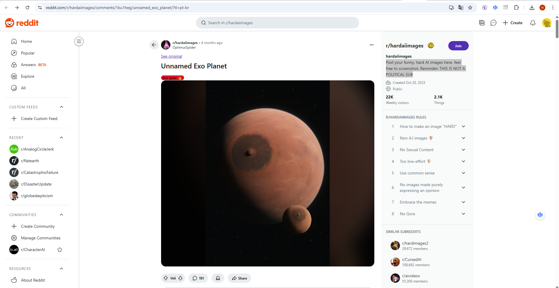 الصورة التي نشرها OptimusSpider في Reddit في 24 ايار 2025