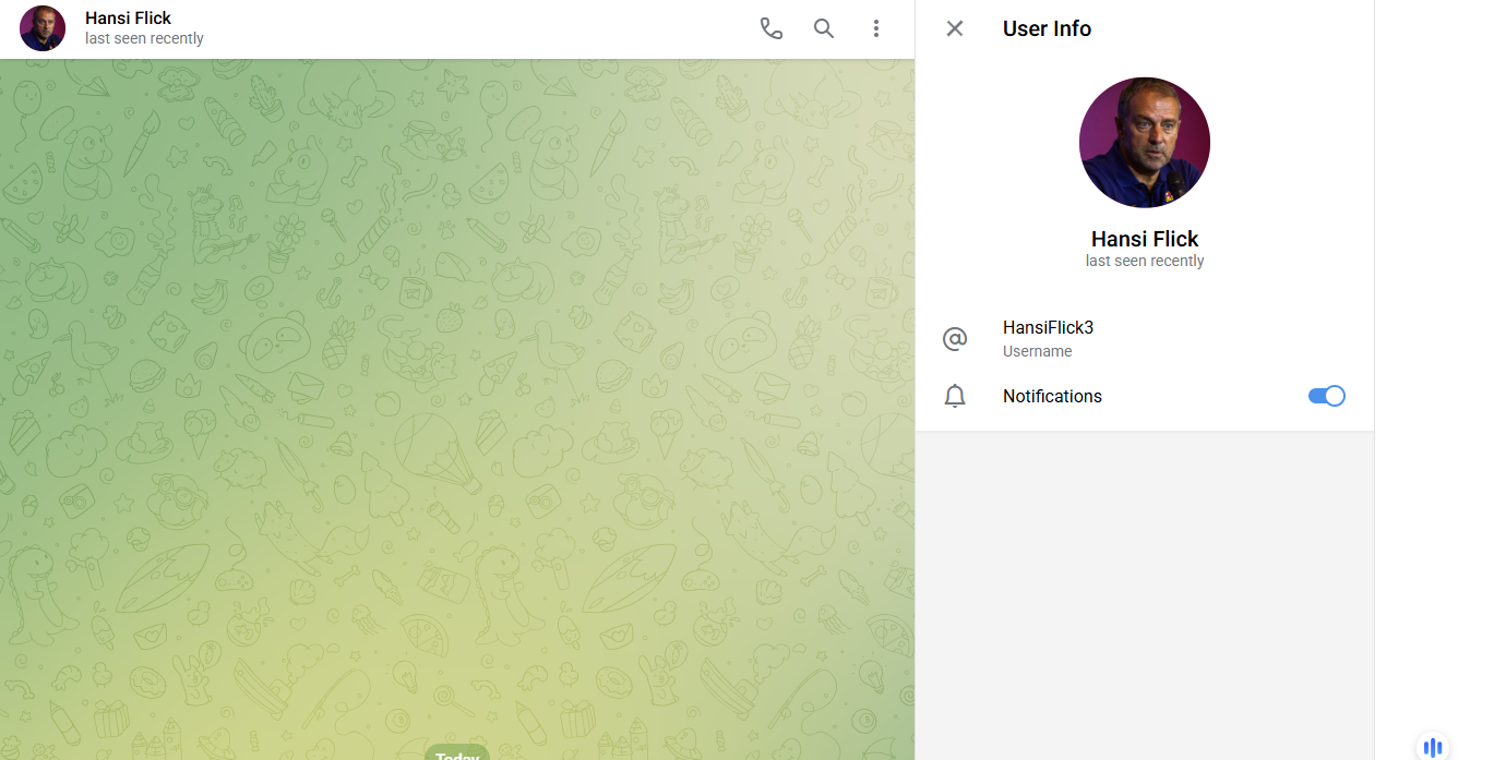 حساب آخر مشبوه باسم فليك في تلغرام