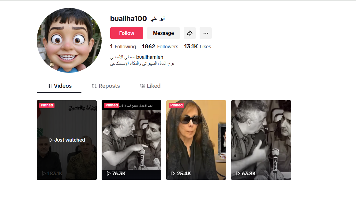 لقطة لحساب @bualiha100 في تيك توك
