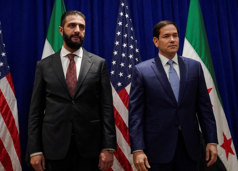 الشرع ووزير الخارجية الأميركي ماركو روبيو (وكالة)