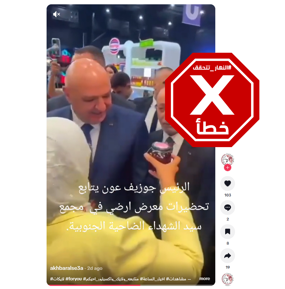 لقطة من الفيديو المتناقل بالمزاعم الخاطئة (تيك توك)