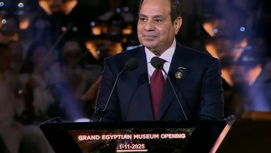 السيسى خلال افتتاح المتحف المصرى الكبير. (أرشيفية)