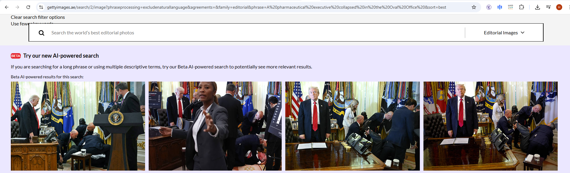 صورة نشرتها غيتي ايماجيز للواقعة في البيت الابيض في 6 تشرين الثاني 2025