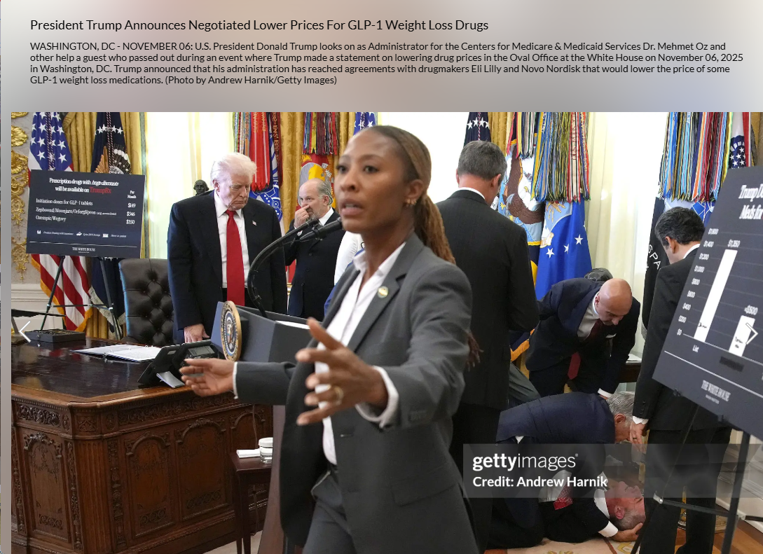 صورة نشرتها غيتي ايماجيز للواقعة في البيت الابيض في 6 تشرين الثاني 2025 