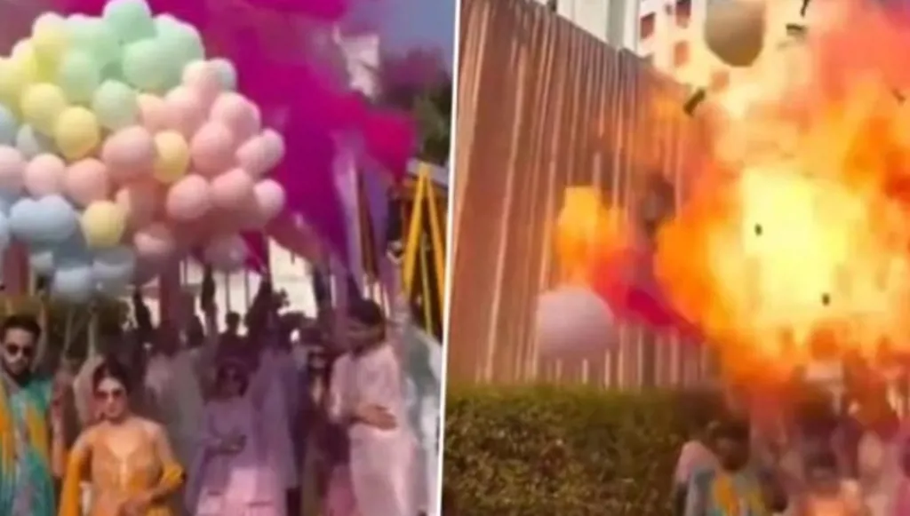 الهند... انفجار بالونات هيدروجين يُفقد عروسين شعرهما ويصيبهما بحروق