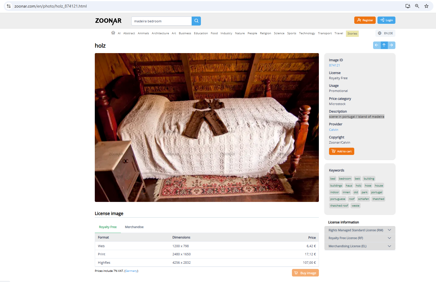 الصورة منشورة في موقع Zoonar