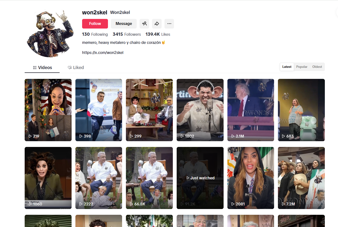 لقطة لحساب won2skel@ في تيك توك