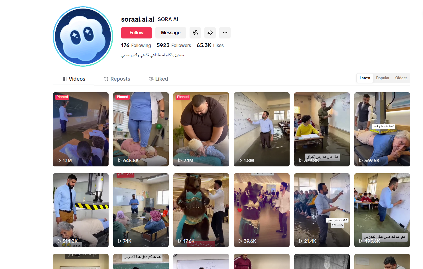 لقطة لحساب soraai.ai.ai@ في تيك توك