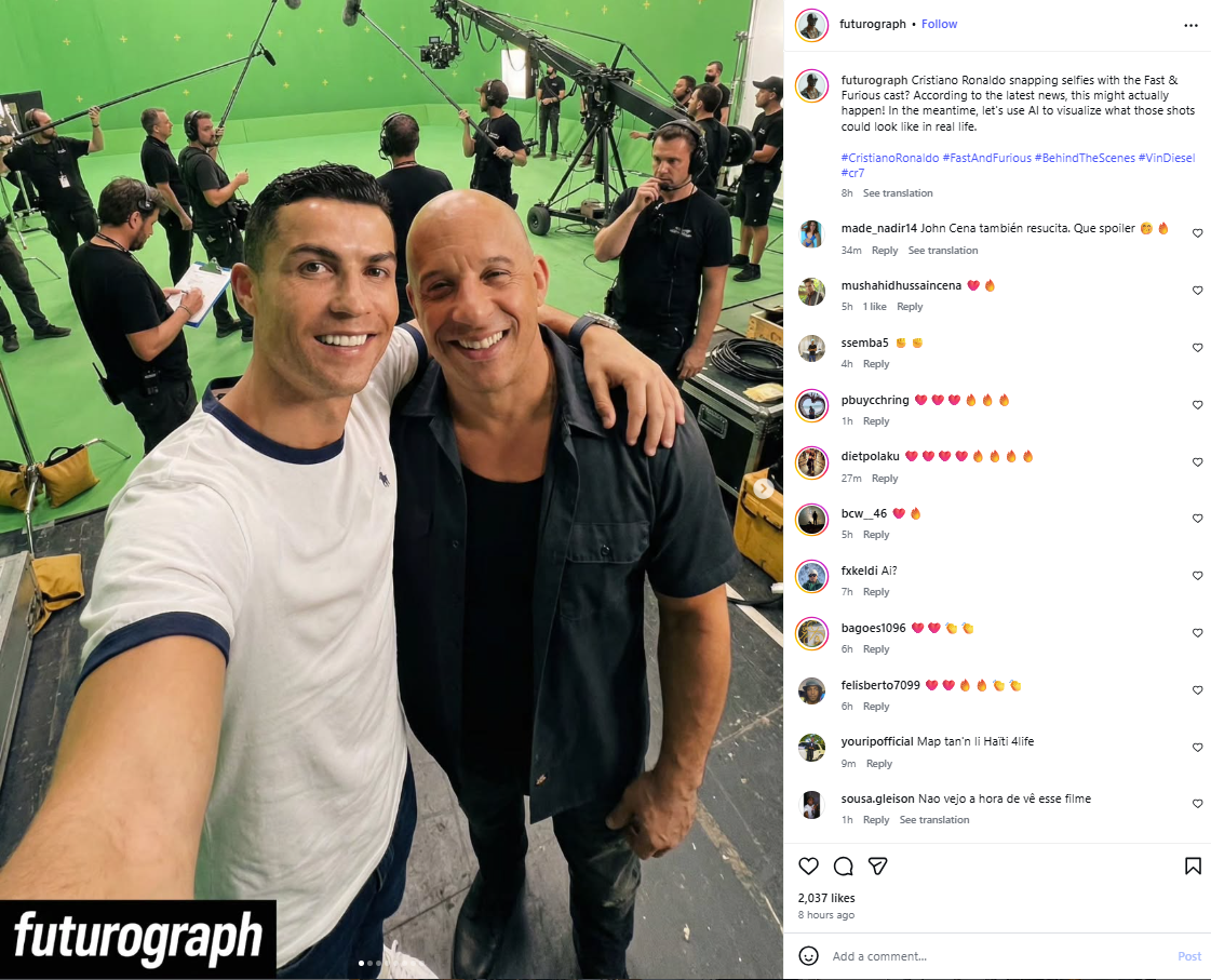 صورة نشرها حساب futurograph@ في انستغرام في 19 كانون الاول 2025