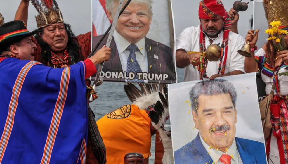 صور لترامب ومادورو (أ ف ب).