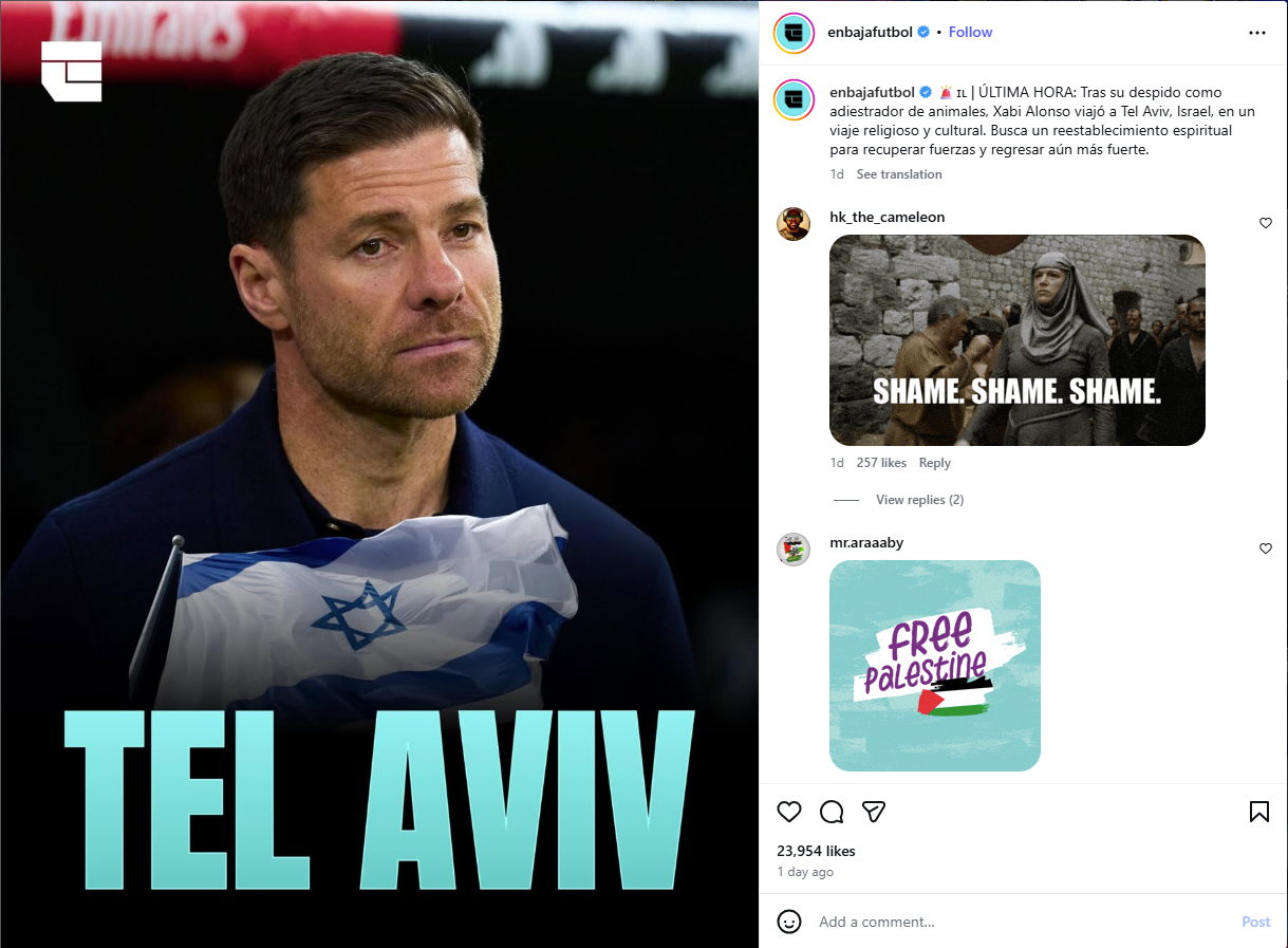 الخبر منشور في حساب enbajafutbol@ في انستغرام في 12 كانون الثاني 2026