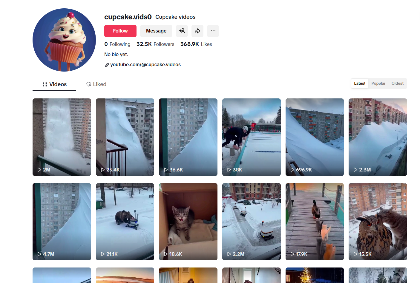  لقطة لحساب Cupcake videos في تيك توك