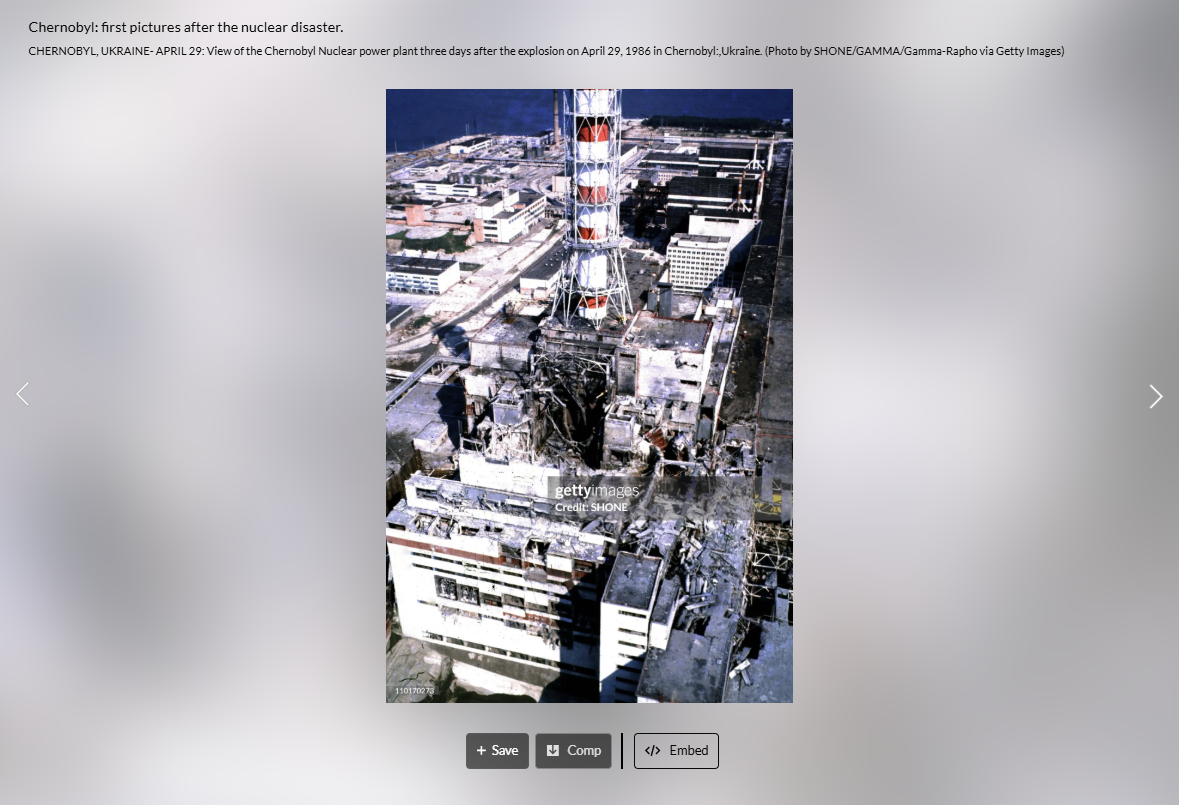 محطة تشيرنوبل للطاقة النووية بعد ثلاثة أيام من الانفجار (غيتي ايماجيز)