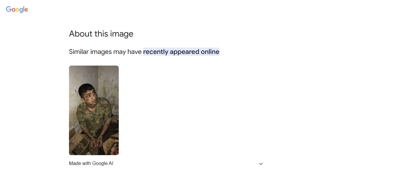 محرك غوغل تعرف الى الصورة بأنها منشأة بواسطة Google AI