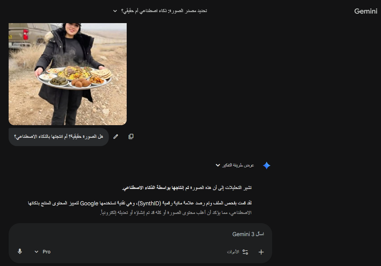 نتيجة تحليل أداة gemini 3