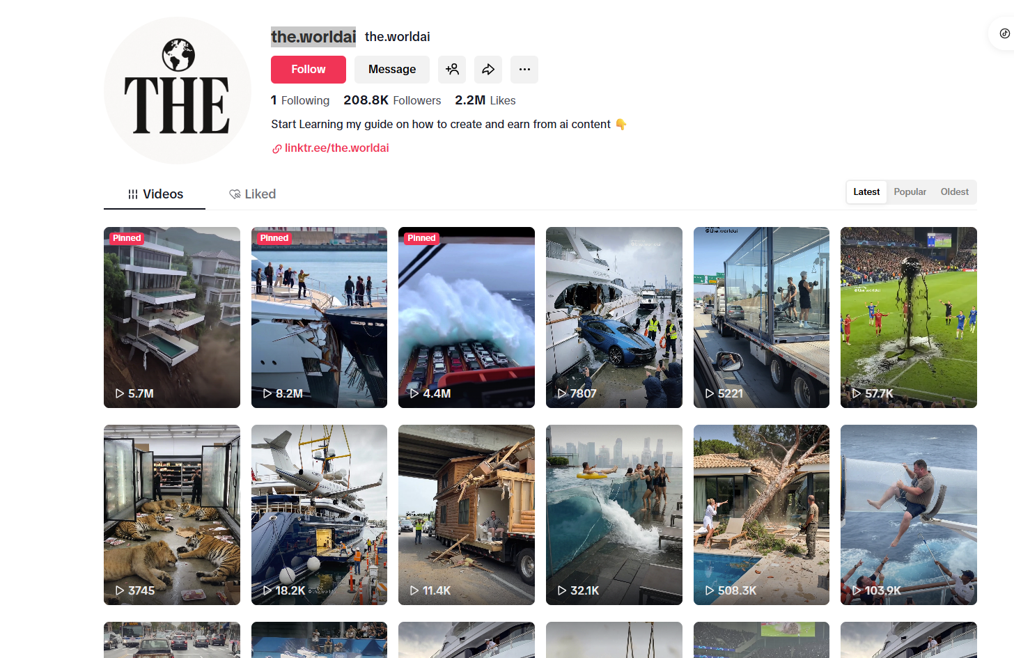 لقطة لحساب the.worldai@ في تيك توك