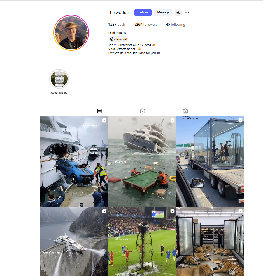 لقطة لحساب the.worldai@ في انستغرام