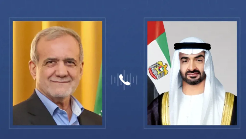 محمد بن زايد لبزشكيان: الإمارات تدعم كل ما يعزز أمن المنطقة واستقرارها