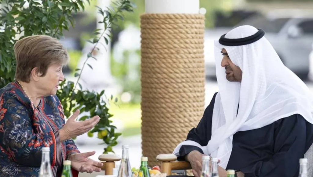 بن زايد يستقبل مديرة صندوق النقد الدولي: الإمارات شريك رئيسي في دعم النمو المستدام