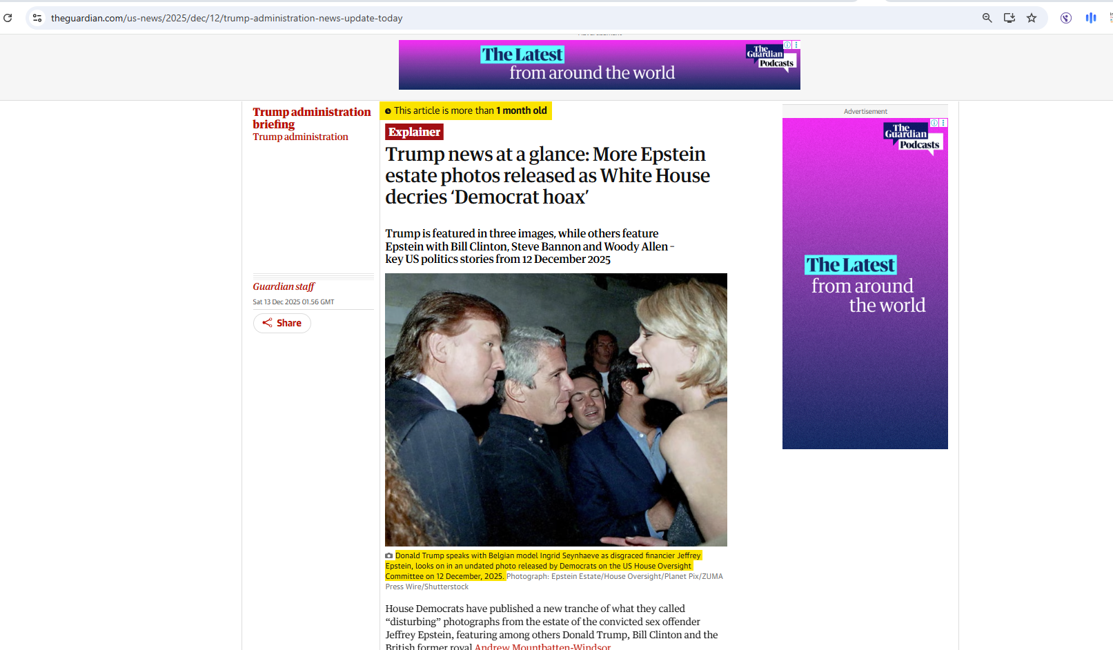 الصورة منشورة في موقع الغارديان في 13 كانون الاول 2025