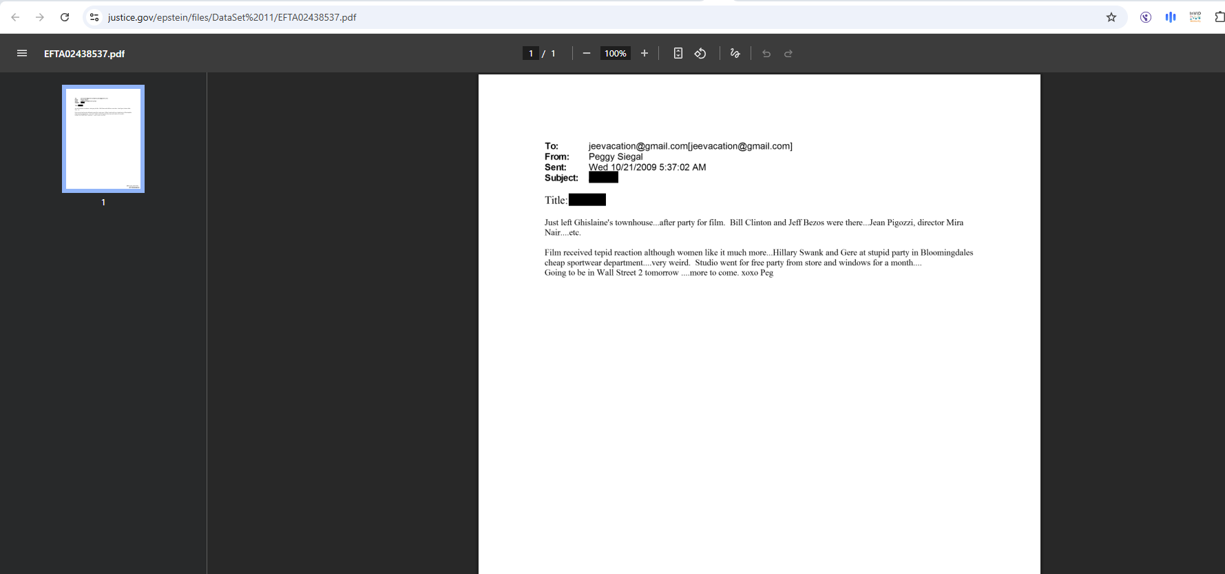 من وثائق ابستين