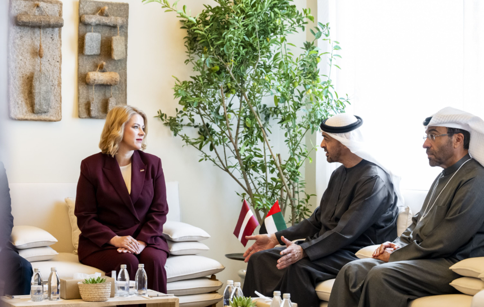 من لقاء الرئيس الإماراتي بعدد من قادة الدول (وام).