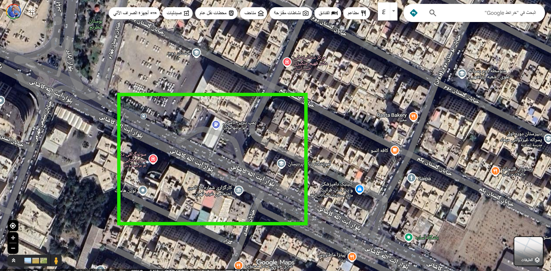 الموقع على خرائط غوغل