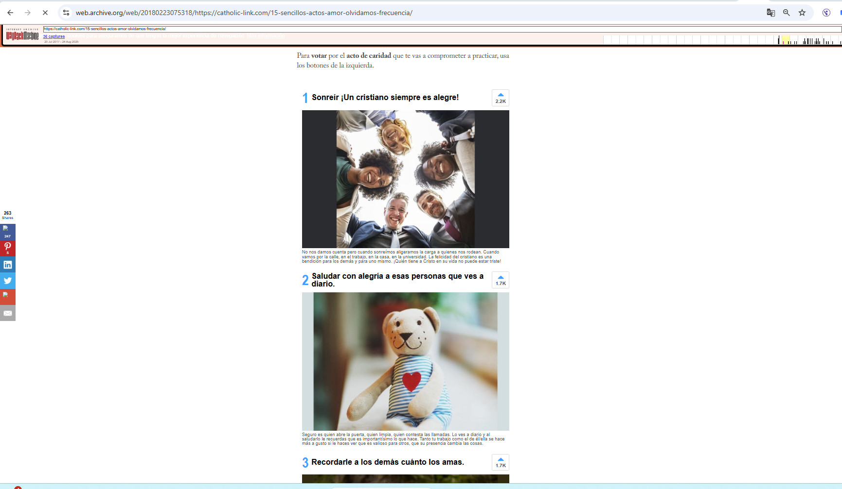 لقطة من المقالة المنشورة في 11 شباط 2015، والمؤرشفة في موقع Web.Archive