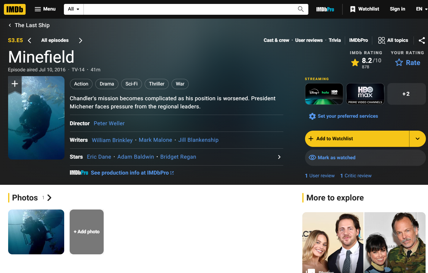 الصورة كغلاف لمسلسل The Last Ship