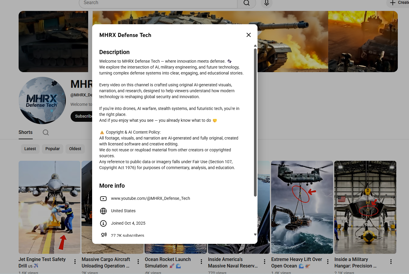 تعريف بحساب MHRX_Defense_Tech@ في يوتيوب