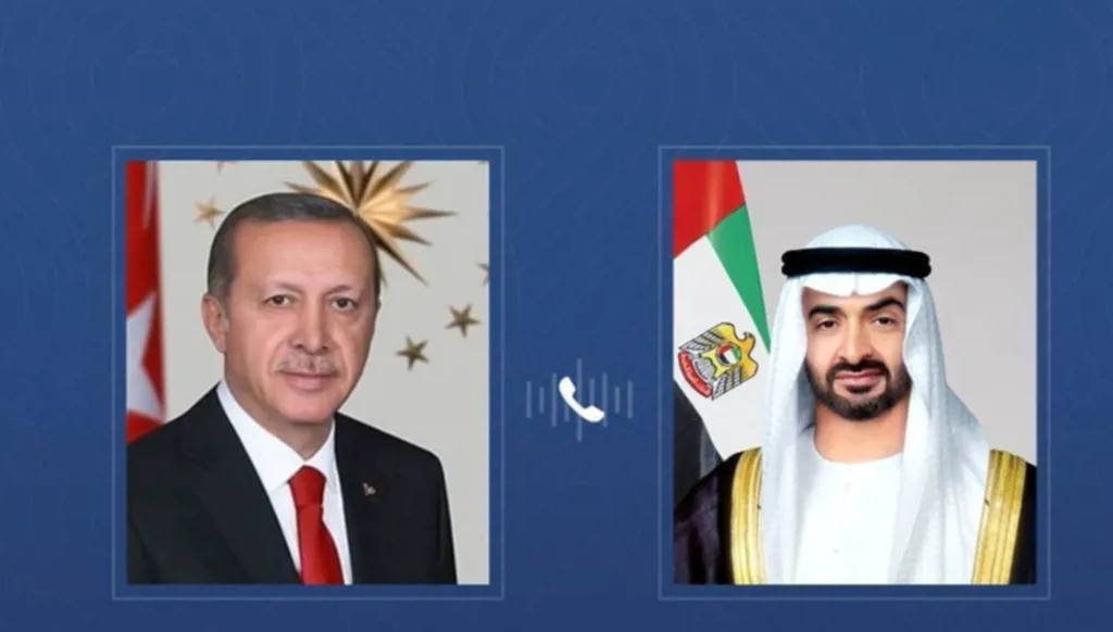 محمد بن زايد وأردوغان يبحثان التصعيد العسكري ويدعوان لوقف فوري للأعمال القتالية