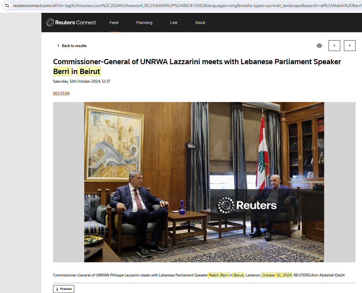 الصورة منشورة في موقع وكالة رويترز في 12 تشرين الاول 2024