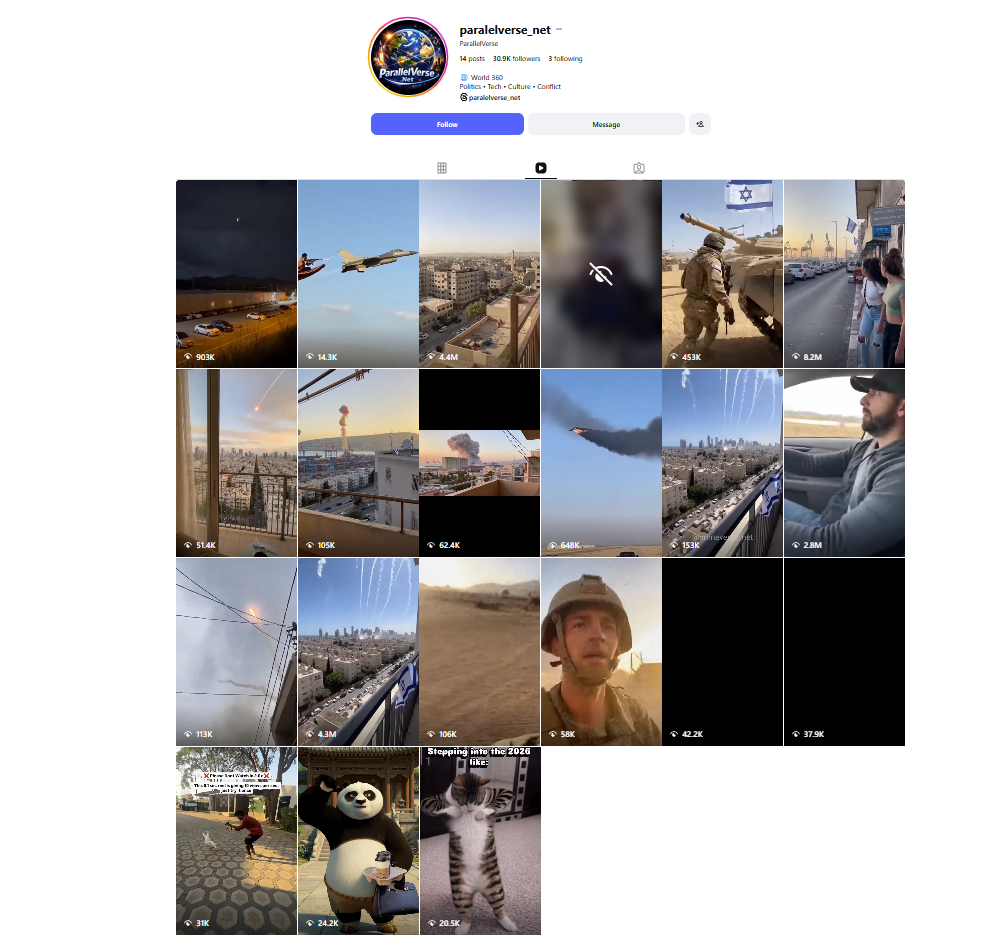 لقطة لحساب paralelverse_net@﻿﻿ في انستغرام