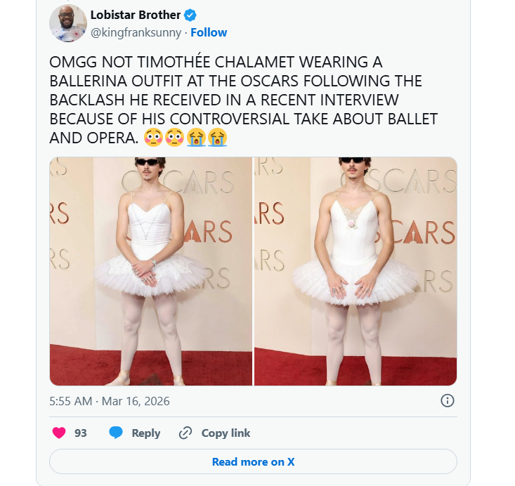 منشور ساخر عبر إكس.