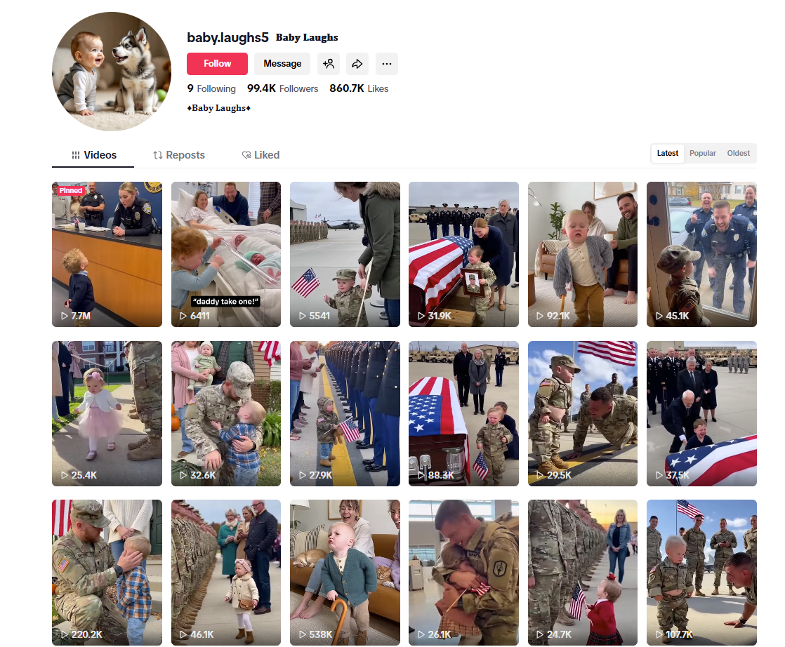 لقطة لحساب baby.laughs5@ في تيك توك