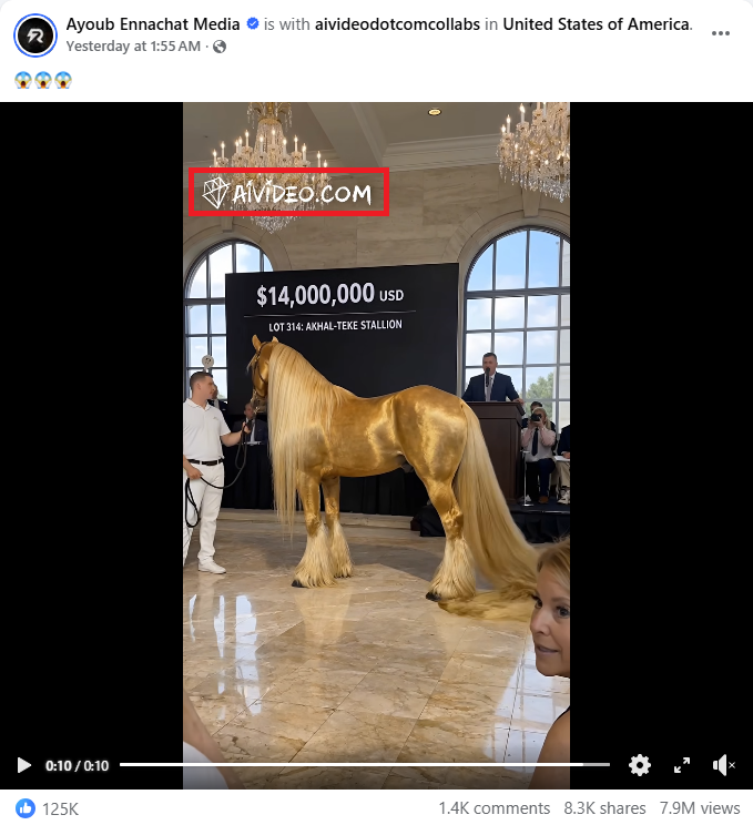 لقطة من الفيديو المنشور في حساب Ayoub Ennachat Media في الفايسبوك، في 17 آذار 2026 