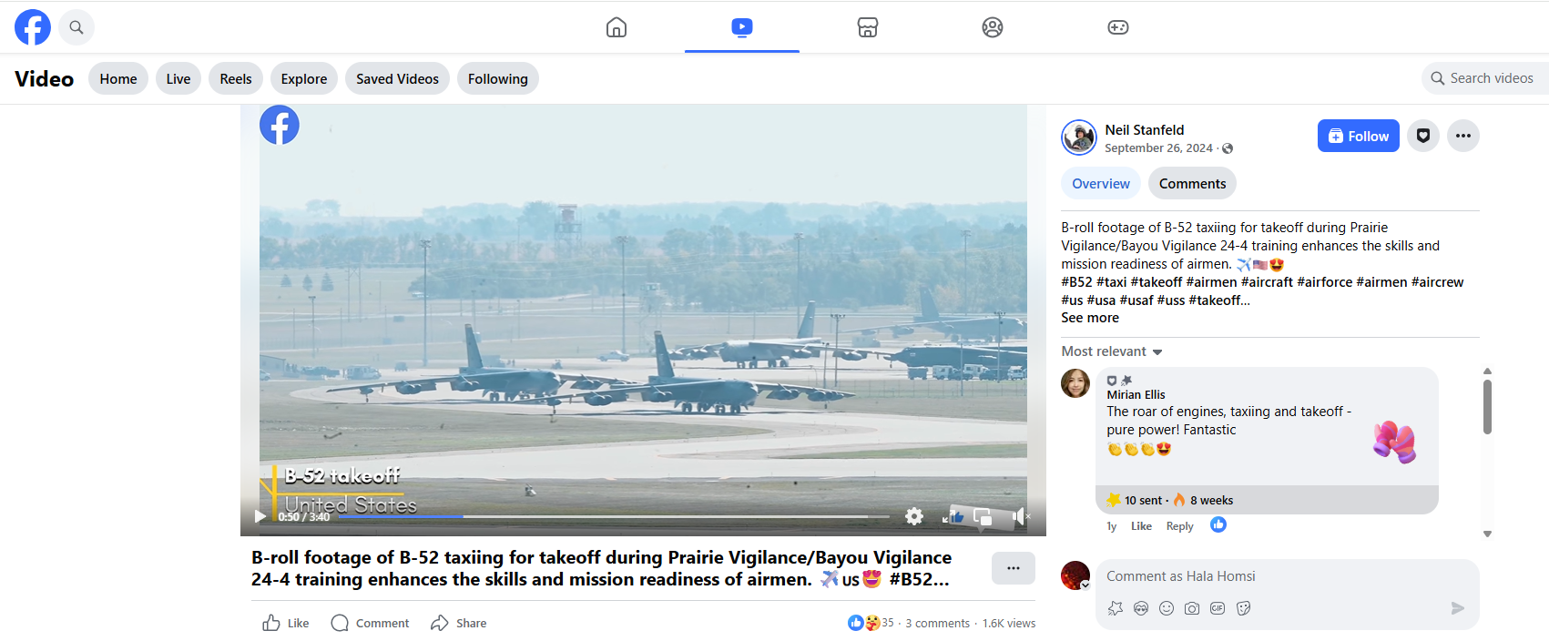 لقطة من الفيديو المنشور في صحفةفي صفحة نيل ستانفلد في الفايسبوك، في 26 ايلول 2024 