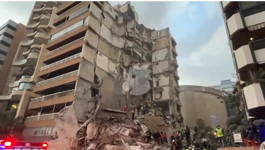 من مكان الاستهداف في تلّة الخياط  - بيروت (نبيل اسماعيل)